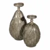 Svečturis 15,5 x 15,5 x 28 cm Metāls Sudrabs