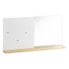 Wall mirror White Natural 50,4 x 7 x 25,4 cm
