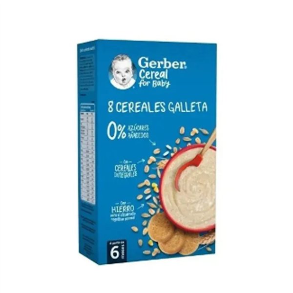 Gerber 8 хлопьев с печеньем 500 г