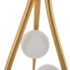 Потолочный светильник 22 x 22 x 120 cm Стеклянный Позолоченный Металл