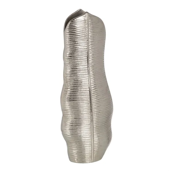 Maljakko Metalli Hopea 17 x 9 x 44 cm