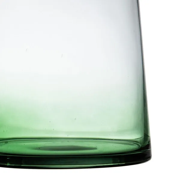 Candleholder 16,5 x 16,5 x 35 cm Green Glass