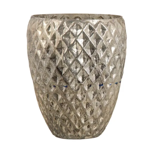 Svečturis 13 x 13 x 18 cm Stikls Bronza