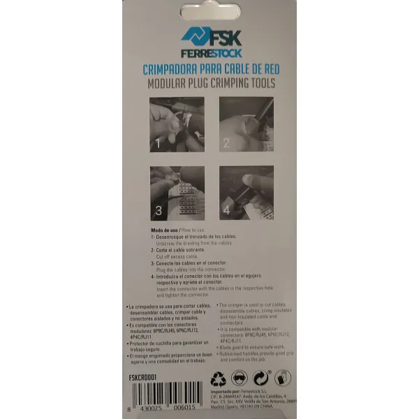 Kruvikompressor Ferrestock  RJ45 / RJ11