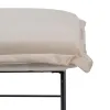Pehmustettu istuin Synteettinen kangas Beige Metalli 40 x 40 x 35 cm
