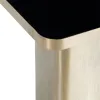 Вспомогательный стол Стеклянный Чёрный Позолоченный Металл 40 x 40 x 45 cm