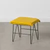 Pehmustettu istuin Synteettinen kangas Metalli Keltainen 40 x 40 x 35 cm