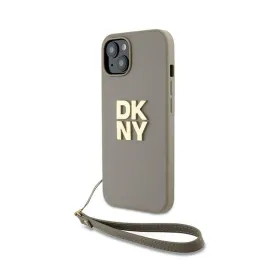 DKNY Wrist Strap Stock Logo - Case for iPhone 15 / 14 / 13 (Beige)