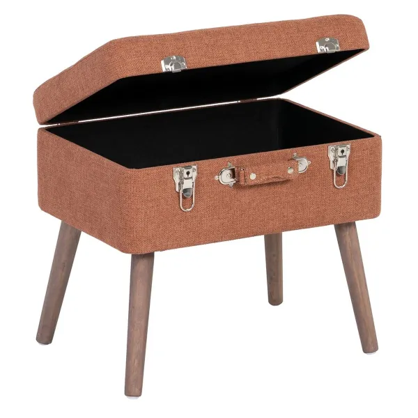 Сундук 50 x 35 x 45 cm Синтетическая ткань Деревянный