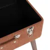 Сундук 50 x 35 x 45 cm Синтетическая ткань Деревянный