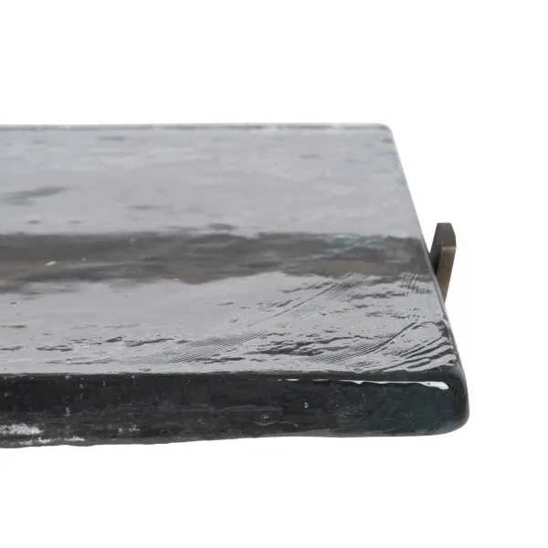 Šoninis staliukas 41 x 31,5 x 49 cm Stiklas Auksinis Metalinis