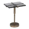 Šoninis staliukas 41 x 31,5 x 49 cm Stiklas Auksinis Metalinis