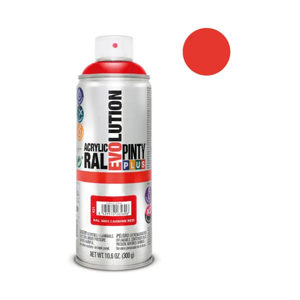 Spraymaali Pintyplus Evolution RAL 3002 400 ml Carmine Red