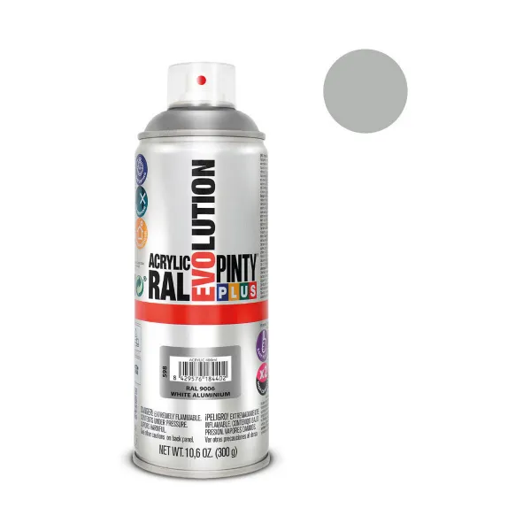 Pihustivärv Pintyplus Evolution RAL 9006 400 ml White Aluminium
