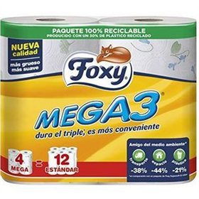 Foxy Mega3 Toilet Paper, 4 Rolls