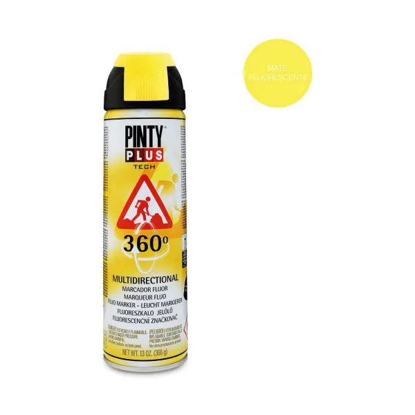 Smidzināma krāsa Pintyplus Tech T146 360º Dzeltens 500 ml