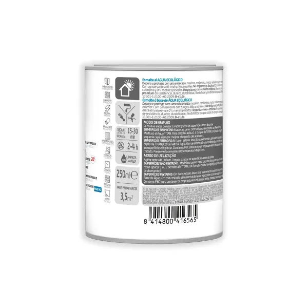 Akryylilakka Titanlux 01t056614 Akryylilakka Valkoinen 250 ml Ekologinen
