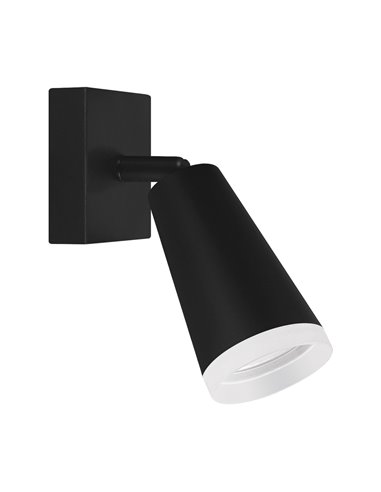 SANA gu10 1d black wall & ceiling lighting fitting strühm 170x75x75mm