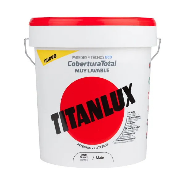 Muovimaali Titan 06t100005 Valkoinen 4 L Pestävä Seinä Katto