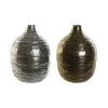 Vāze DKD Home Decor 20 x 20 x 28,5 cm Sudrabains Bronza Alumīnijs Moderns (2 gb.)