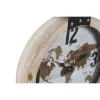 Seinäkello DKD Home Decor 40 x 4 x 54 cm Kristalli Rauta Puu MDF Maailmankartta (2 osaa)