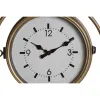 Sieninis laikrodis DKD Home Decor 43 x 14,5 x 47 cm Stiklas Pilka Auksinis Geležis Tradicinis (2 vnt.)