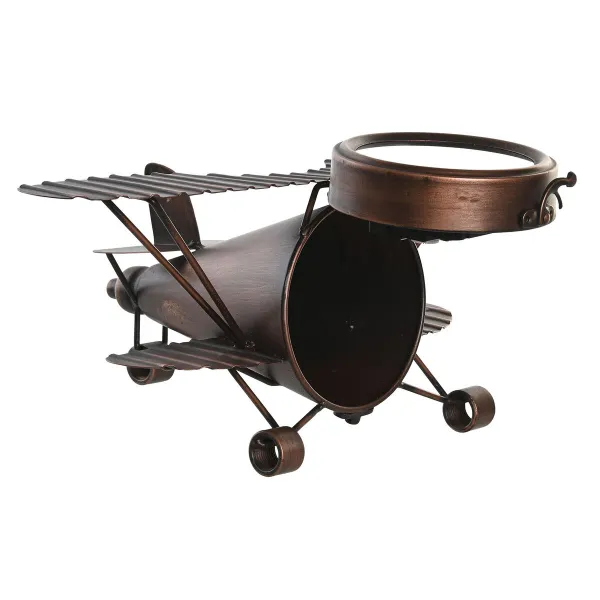 Настольные часы DKD Home Decor Позолоченный Серебристый Самолет (2 штук)