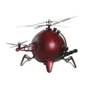 Настольные часы DKD Home Decor Красный Серебристый Вертолет (2 штук)