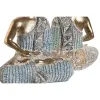 Dekoratyvinė figūrėlė DKD Home Decor 18,6 x 9,7 x 27 cm Mėlyna Buda Turkis Rytietiškas Atskirtas (2 vnt.)