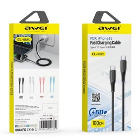 USB cable Awei CL-182C USB-C to USB-C 1.0m black
