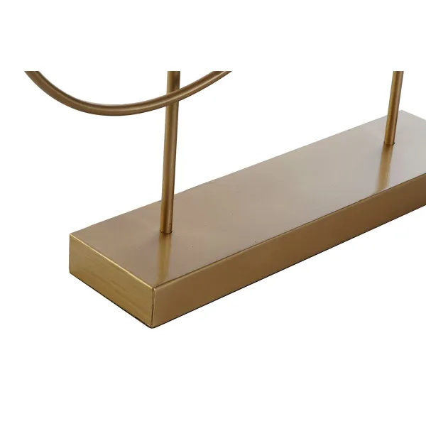 Koristehahmo DKD Home Decor 56 x 9 x 55 cm Abstrakti Musta Kullattu Valkoinen Moderni