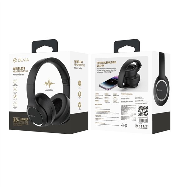 Devia Bluetooth ausinės Kintone juodos