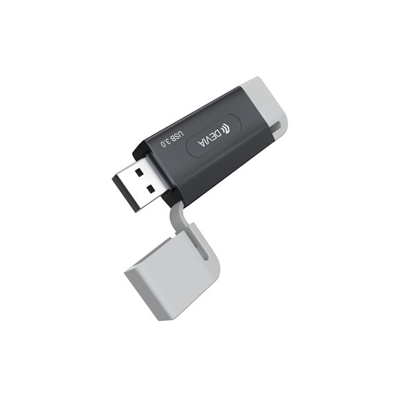 Devia card reader 2in1 EL240 USB/USB-C 3.0 black