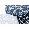Atrama pėdoms DKD Home Decor 31 x 31 x 33 cm Mėlyna Dangaus mėlynumo Pušis Geometrinis Viduržemio (2 vnt.)