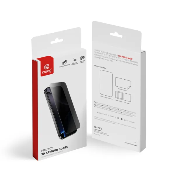 Crong Privacy 3D Armor Glass - Tempered privacy glass for iPhone Air