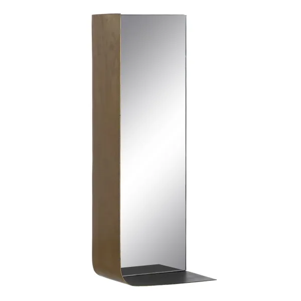Wall mirror Black Golden 20 x 12 x 50 cm