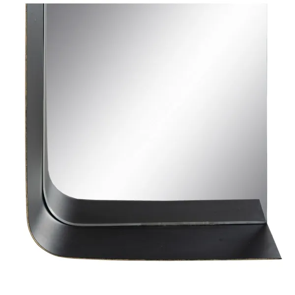 Wall mirror Black Golden 20 x 12 x 50 cm