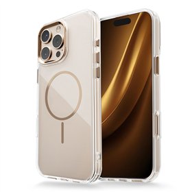 Clear Thin Mag case for iPhone 16 Pro 6,3" gold