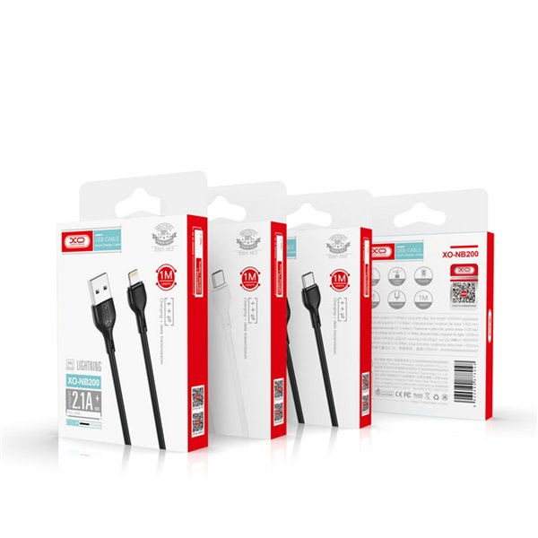 XO cable NB200 USB - Lightning 1,0m 2.1A white