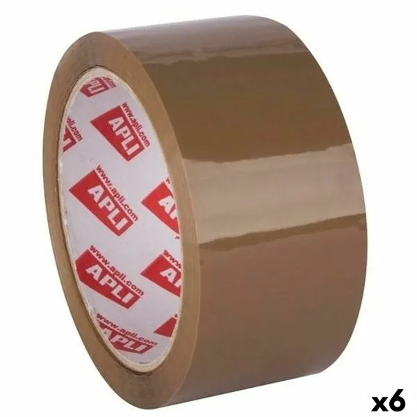 Клейкая лента Apli Коричневый 48 mm x 66 m (6 штук)