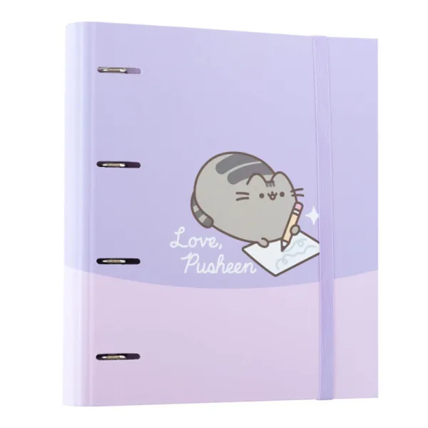 Pusheen - A4 binder from the Moments collection (4 rings, elastic band)