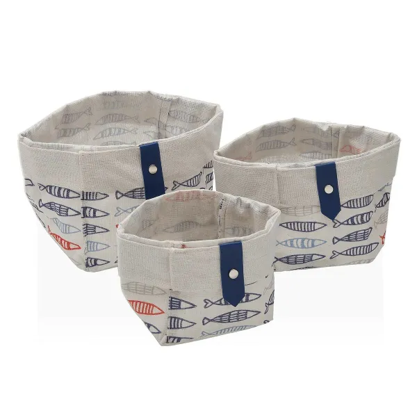Набор корзин Versa 14 x 14 x 14 cm Рыбы