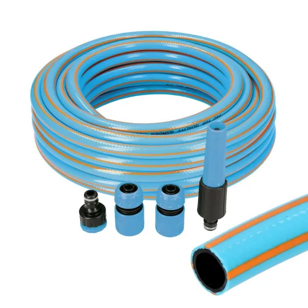 Letku tarvikesetillä EDM 74108 PVC 5/8" 20 mm x 25 m Sininen (25 m)
