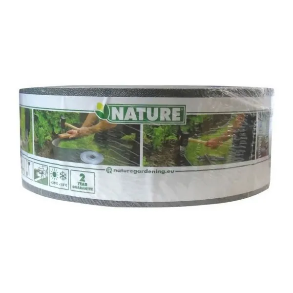 Puutarha-aita Nature Harmaa Polyetyleeni 7,5 cm x 10 m