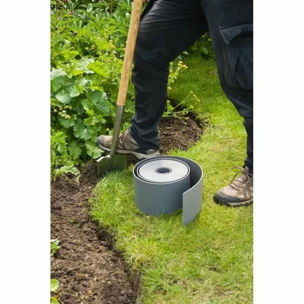 Puutarha-aita Nature Harmaa Polyetyleeni 7,5 cm x 10 m