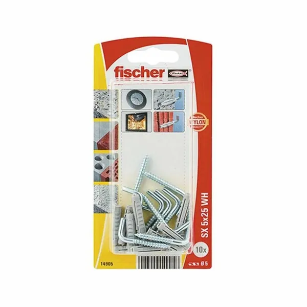 Kulmanaulat Fischer 14905 Nappulakengät 5 x 25 mm 10 osaa