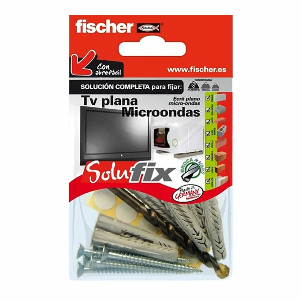 Tvirtinimo komplektas Fischer Solufix 502690 Mikrobangų Krosnelę Televizorius 10 Dalys