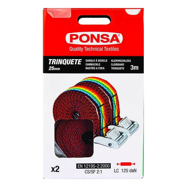 Terkšlė Ponsa 027,048,025,920 Spalvotas 25 mm x 3 m 2 vnt.