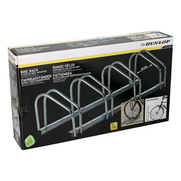 Velosipēda statīvs Dunlop Grīda 4 vietas 27 x 100 x 32,5 cm Tērauds