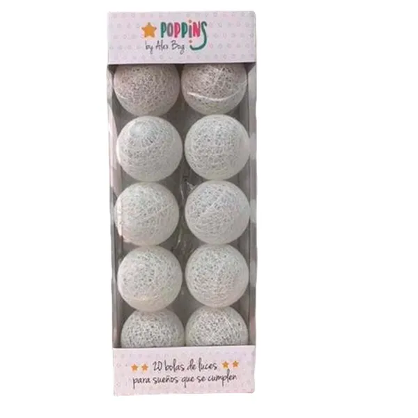 LED bumbu vītne Roymart Poppins Balts
